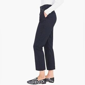 NWT J.Crew Tall Pleated Trousers in Navy Glen Plaid Wool